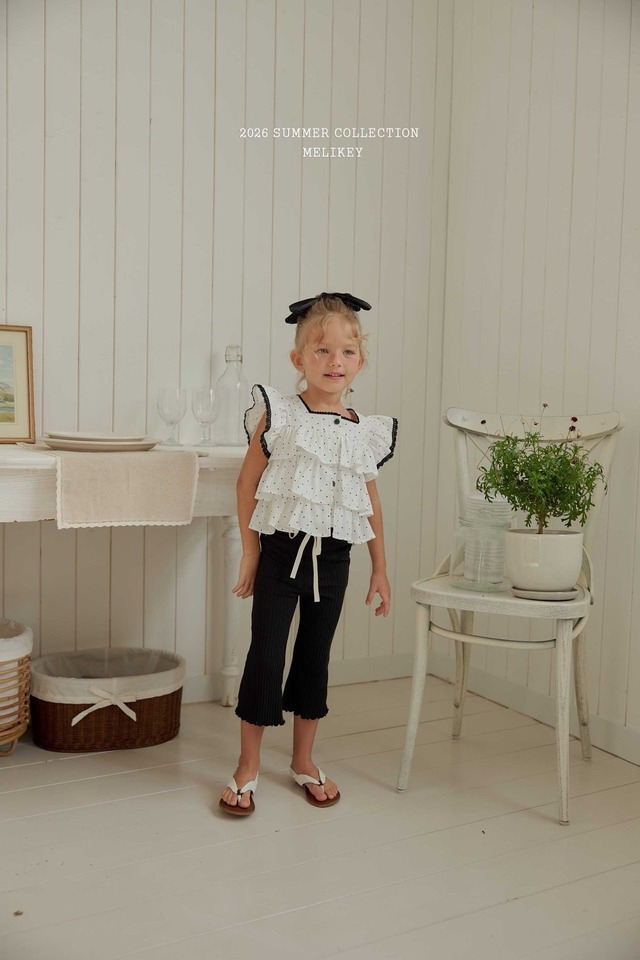 [予約][送料無料]≪MELIKEY≫Dot Tiered Sleeveless Blouse 45