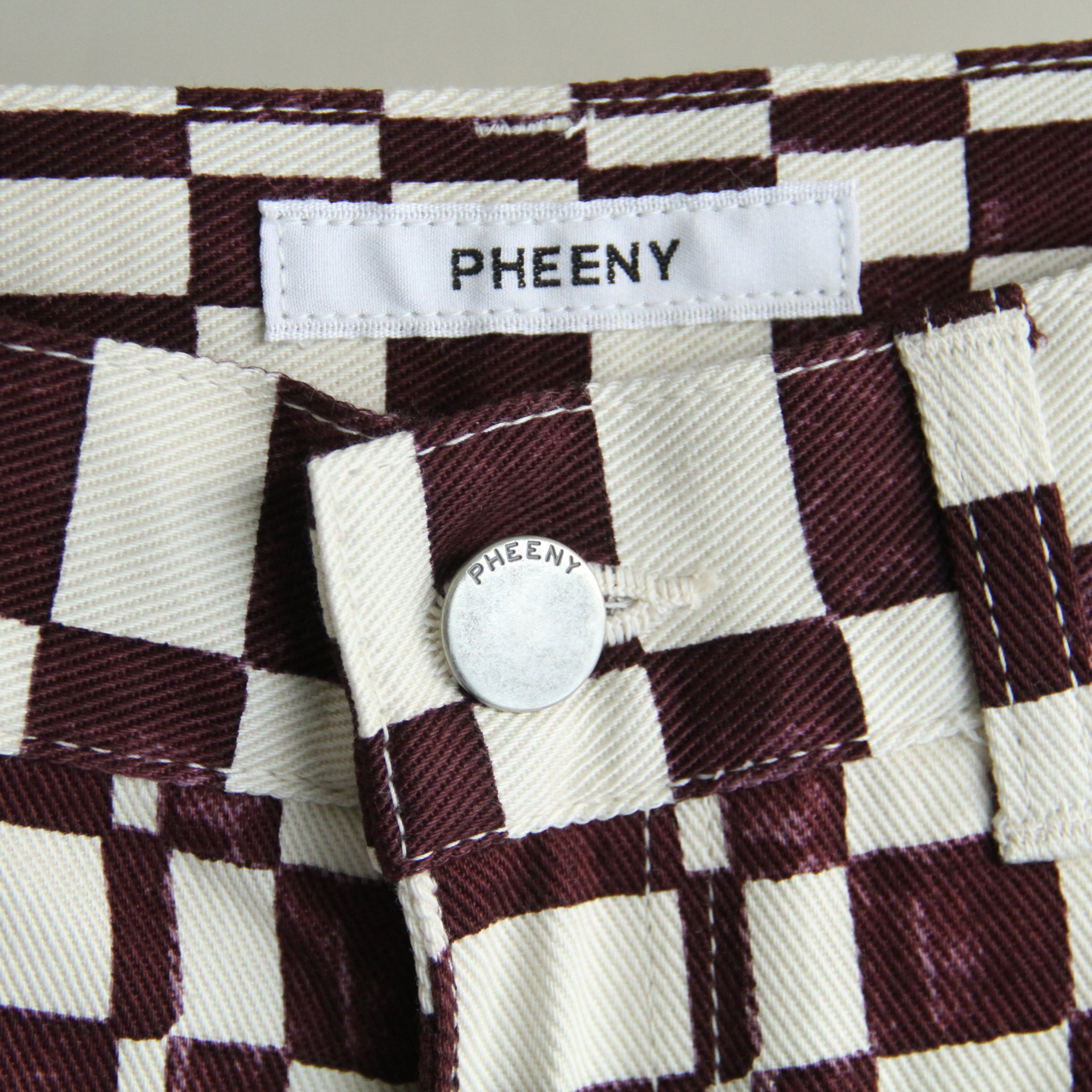 PHEENY Checkered high waist wide pants | Terminal