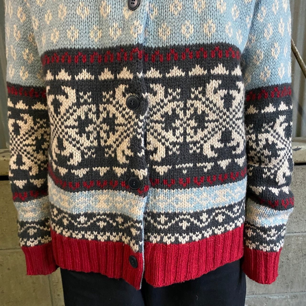 90年代〜00年代 Eddie Bauer エディーバウアー ノルディック柄 ウール 