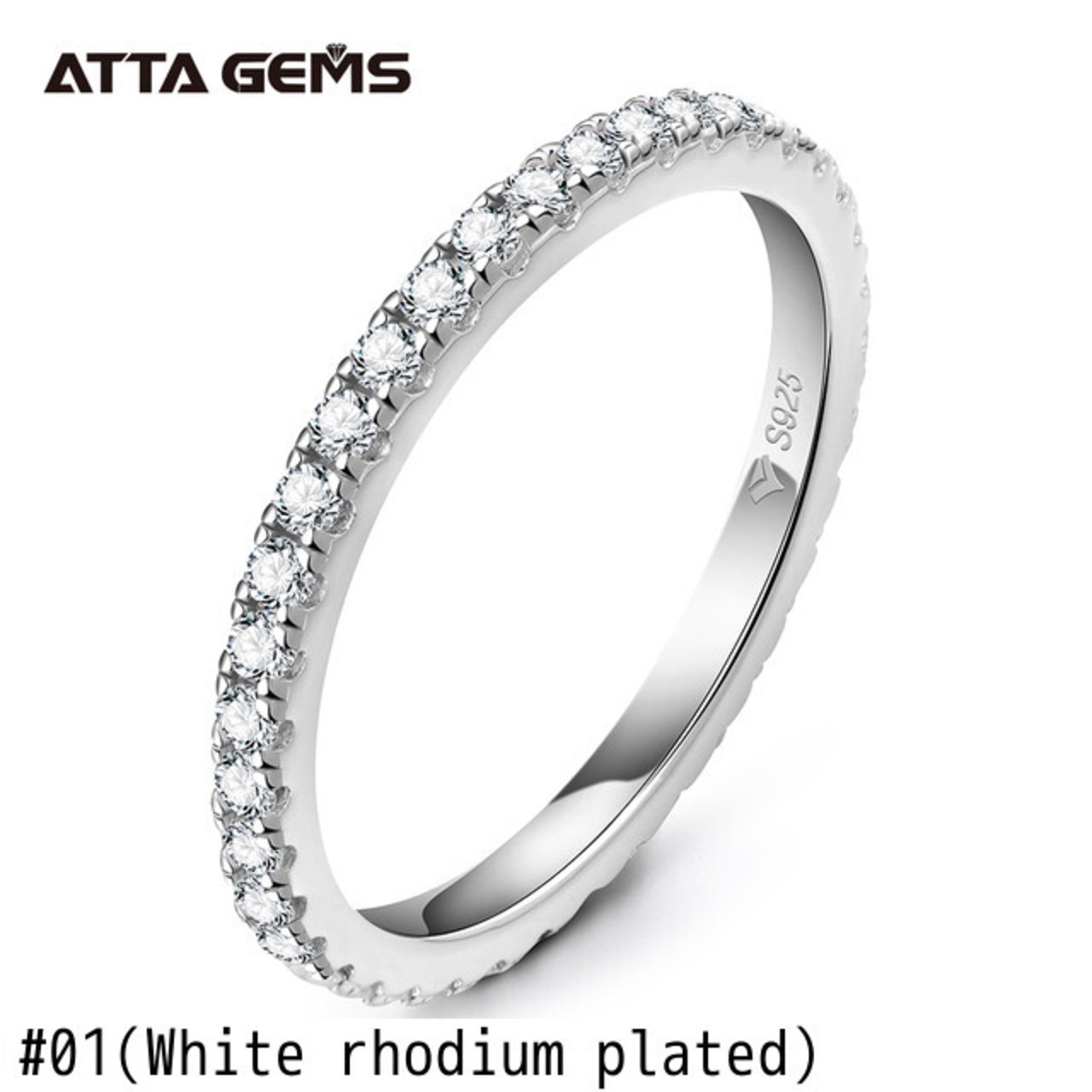 送料無料 ATTAGEMS ソリッド 925 スターリングシルバーリング女性モ