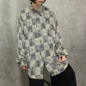 panel motif mosaic art design shirt