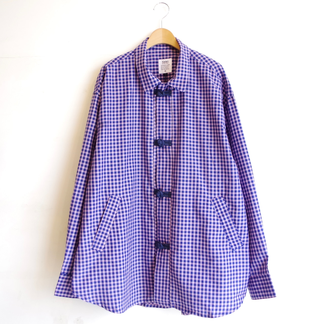 kelen   CHINA BUTTON CHECK SHIRTS "BRETON"