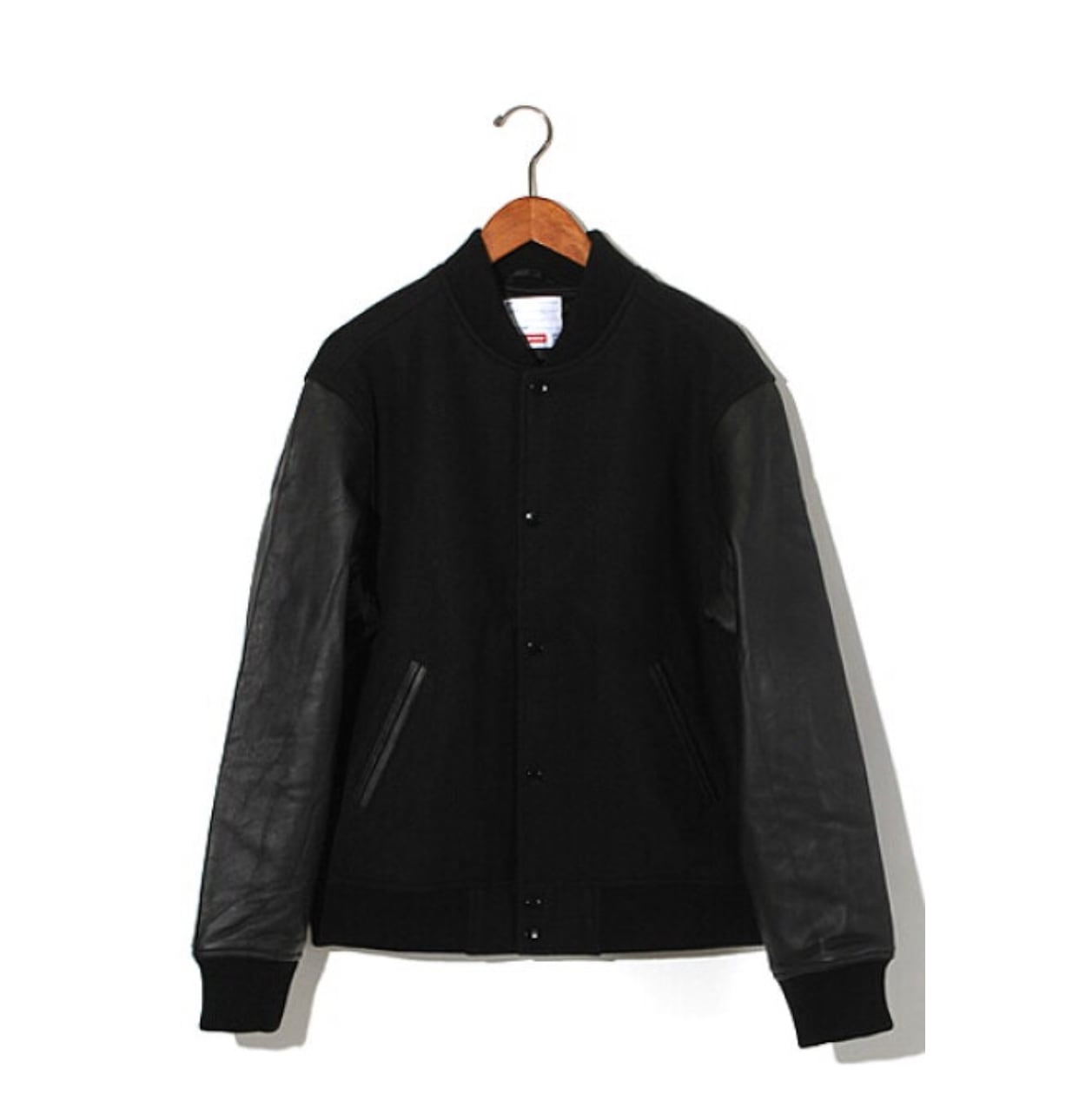 18AW SUPREME Motion Logo Varsity Jacket M BLACK 黒 | Ninja