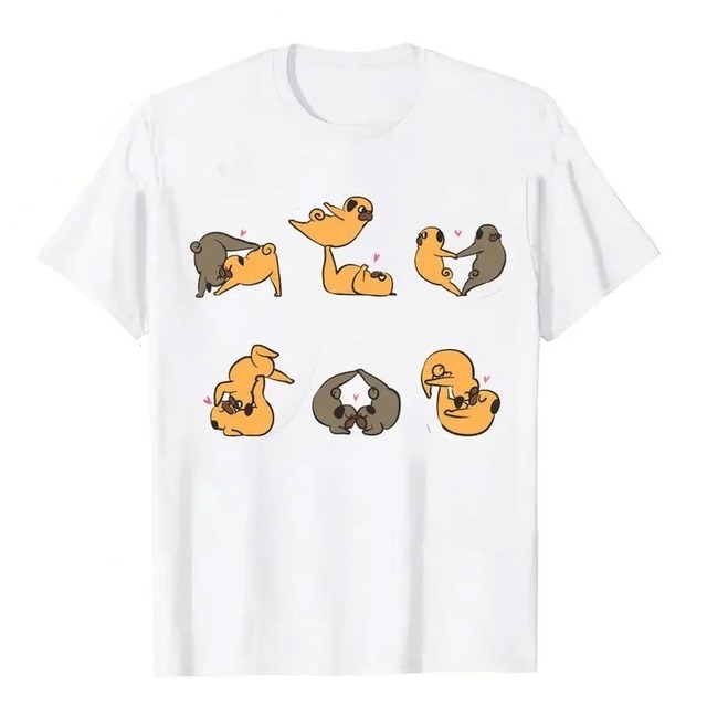 T-shirt  -Lovely yoga-       　a-t241