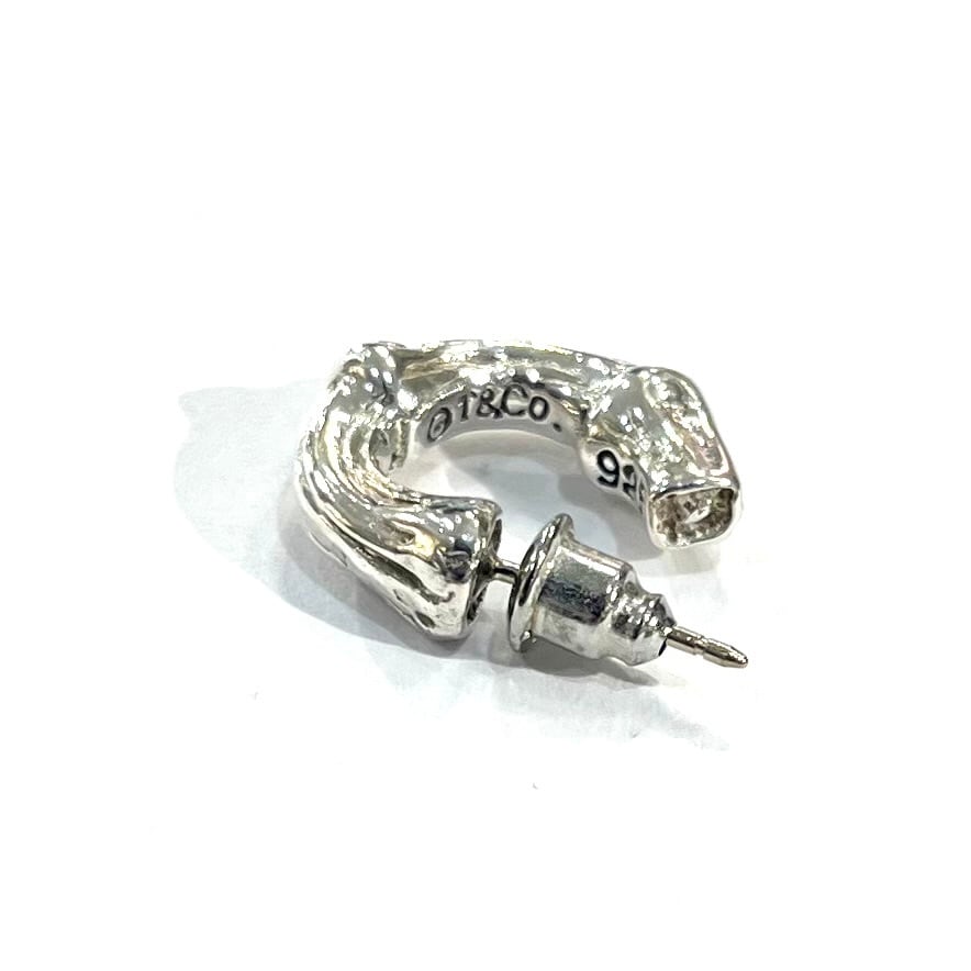希少【TIFFANY&CO.】2701 バンブー フープ ピアス SV925 シルバー925