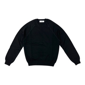GranSasso(グランサッソ)  Softcotton Raglan Sleeves Crew Neck Knit(57138/18180/099)/BLACK