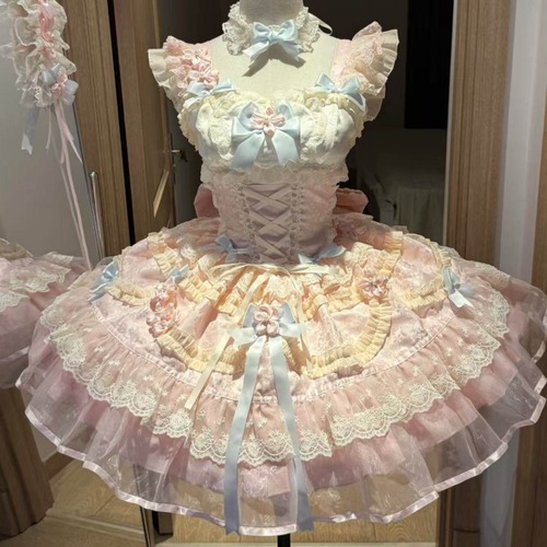 ゆめかわ♡チョーカー＆バックリボン付きJSK 　set104