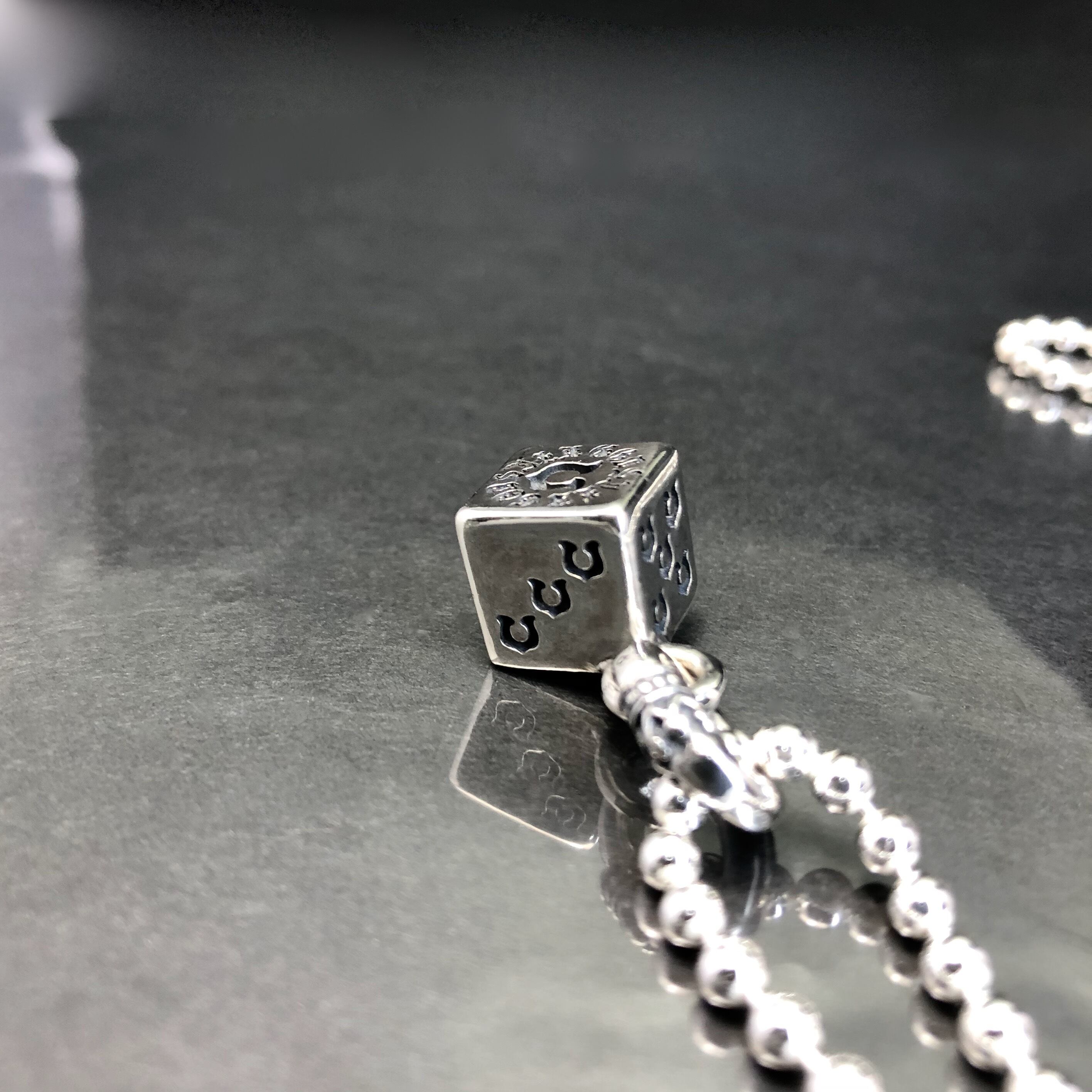 ゴッドサイズ　ホースシュー型ボールチェーンsilver BALL CHAIN [DICE : HORSESHOE] / ホースシューダイスボールチェーン