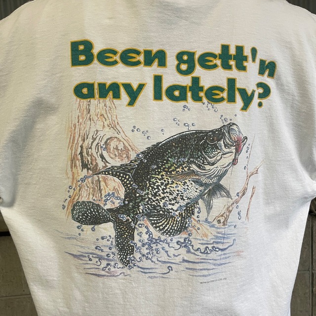 90年代 フィッシング GO FISH CO.LTD.USA バックプリント Tシャツ 