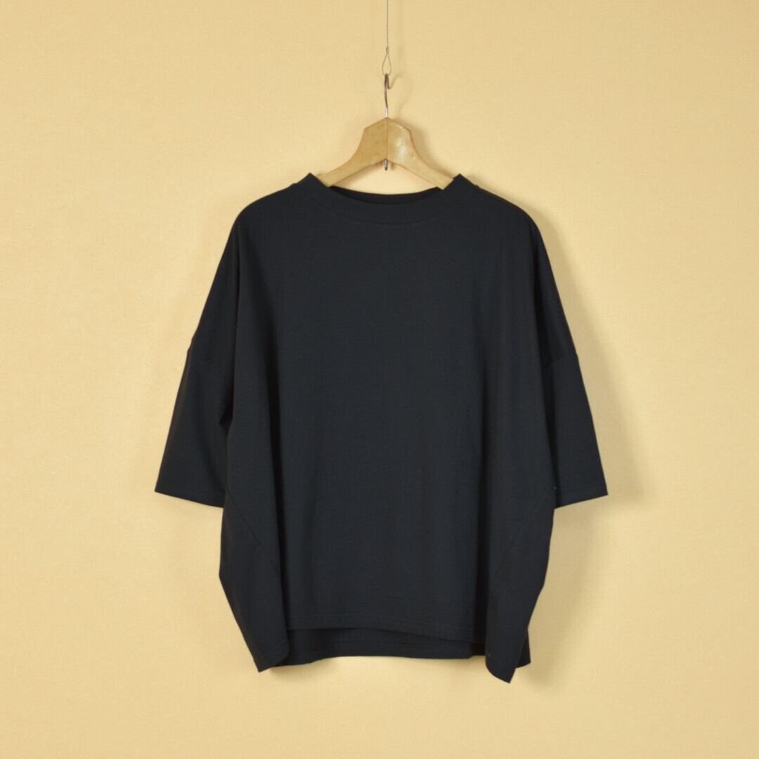 LinenYa リネンや 7分袖Tシャツ・ブラック