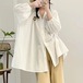 2色/Vネックギャザーチュニックブラウス ・12031