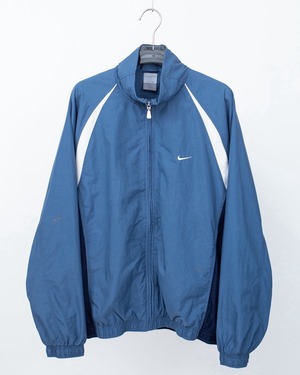 Europe "NIKE" design high neck nylon zip jacket