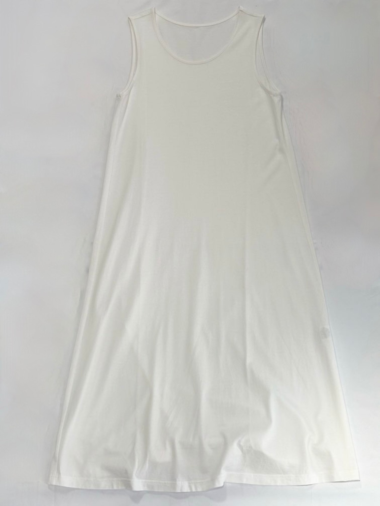 FACTORY・綿天竺　ペチワンピース・ホワイト