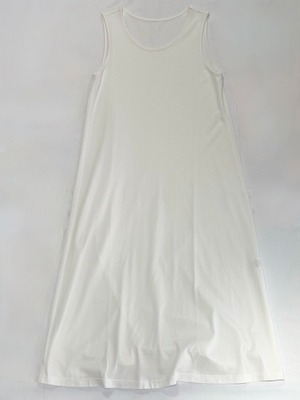 FACTORY・綿天竺　ペチワンピース・ホワイト