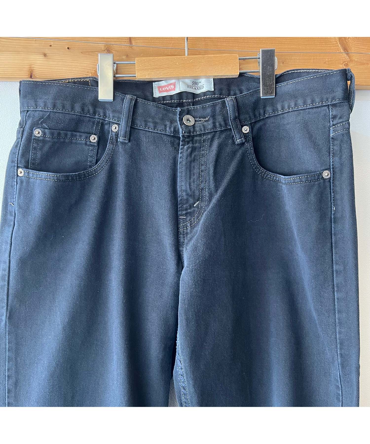 Levi's550 “Husky” ブラックデニムパンツ メンズW34L28 ブラック
