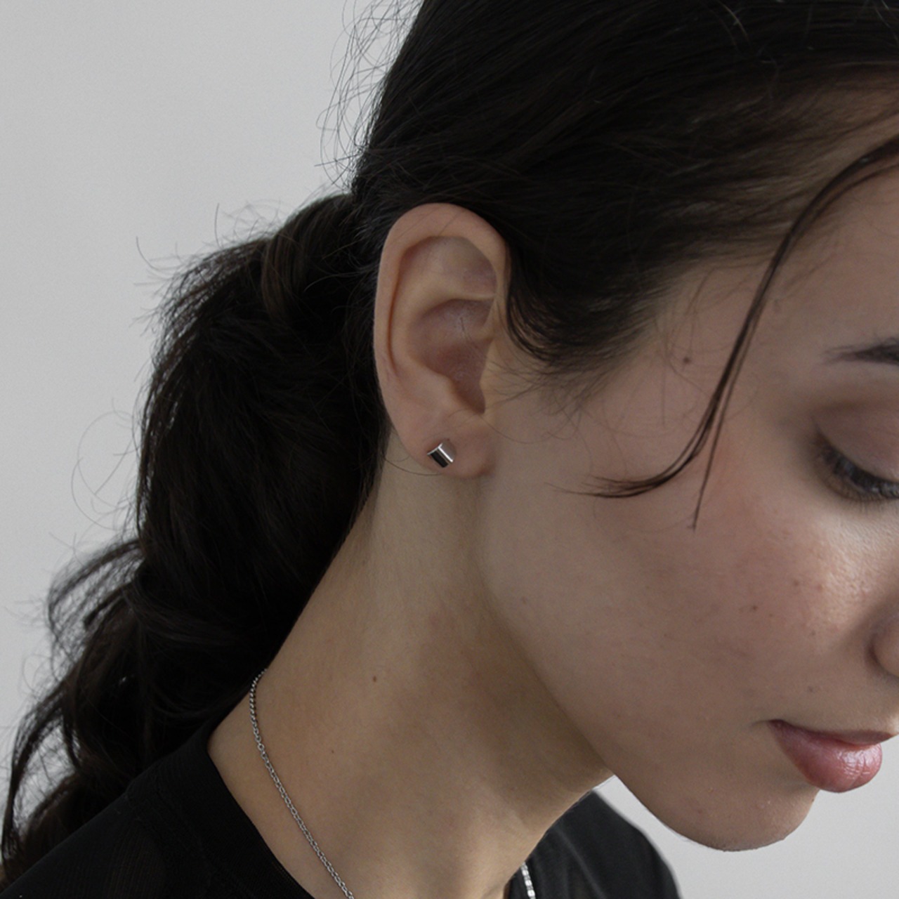 【クリックポスト】SILVER925 ピアス 金属アレルギー対応 シルバー925 ミニマル C型  2525