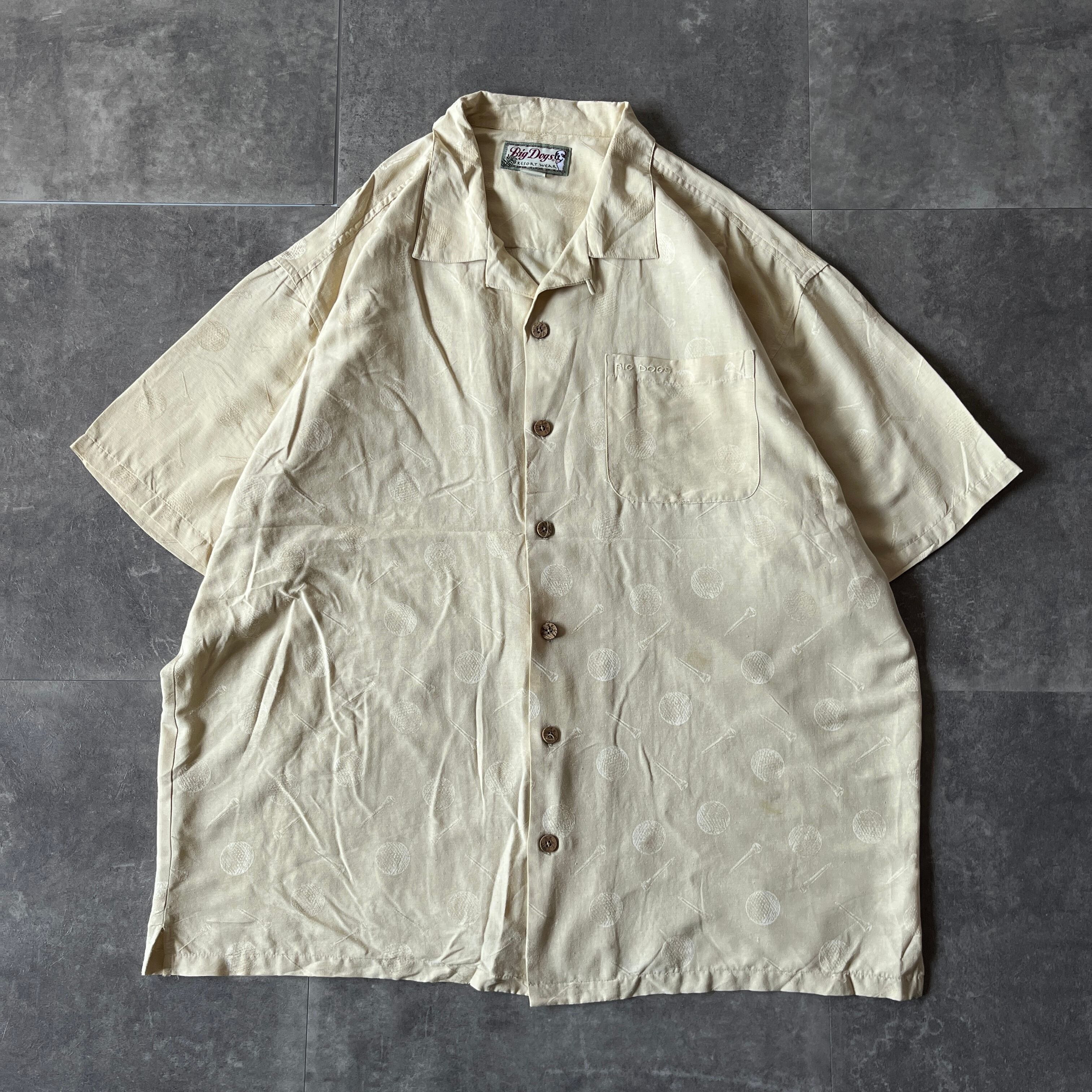 00s Tommy Bahama 開襟シャツ 無地 紺 L A1010 シルク | RAGHOUSE