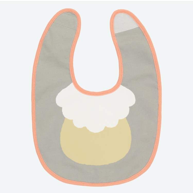 とんすけ ベビースタイ＆ヘアバンド パーク限定 東京 ディズニー ランド シー バンビ グレー よだれ掛け ベビーグッズ エプロン 赤ちゃん用品 マジックテープ