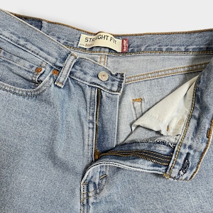 【LEVI'S】505 STRAIGHT FIT デニム ジーパン ジーンズ ストレートフィット テーパード ジッパーフライ W32 L34 リーバイス ポケット若干ダメージ US古着