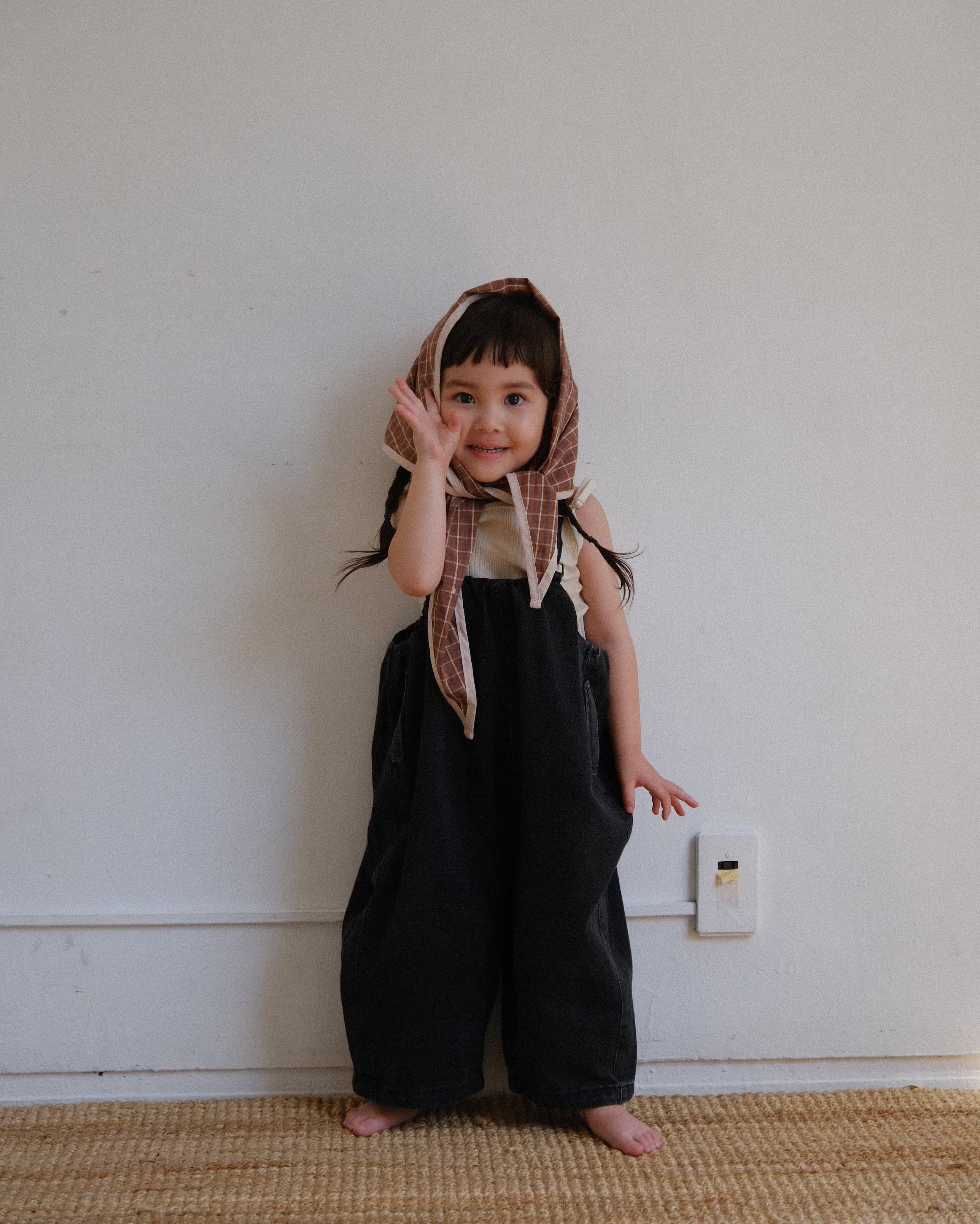 wide denim salopette | chaisy