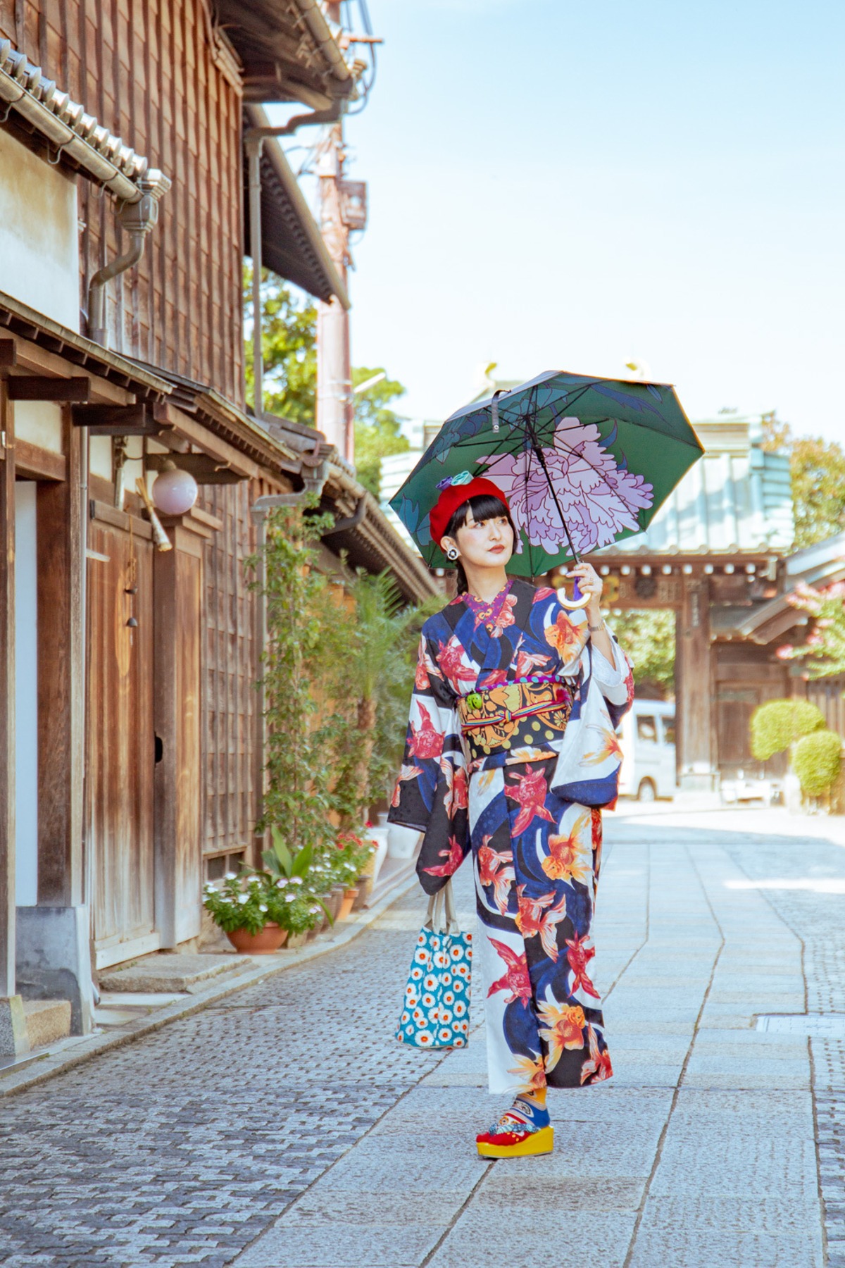 プレタM寸・L寸即納品あり】セオアルファ浴衣「金魚・波」 | 重宗玉緒  