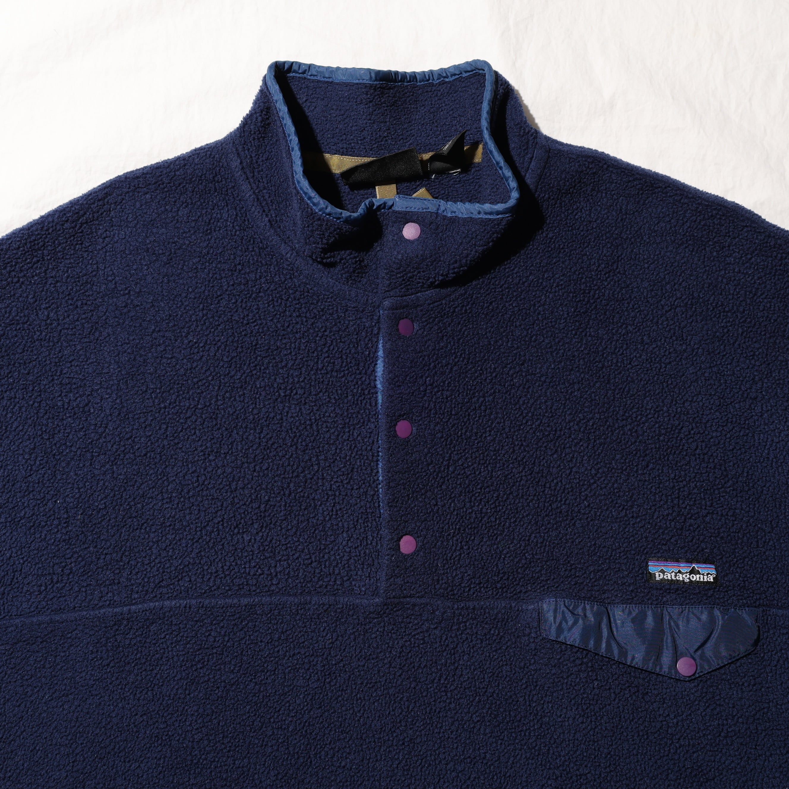 極美品 パタゴニア スナップドライシャツ フィッツロイトラウト 紺