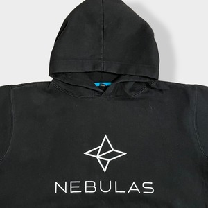 【USA古着】NEBULAS プリント パーカー フーディー プルオーバー 黒 US古着