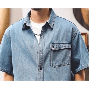 オープンカラーデニムシャツ 10067