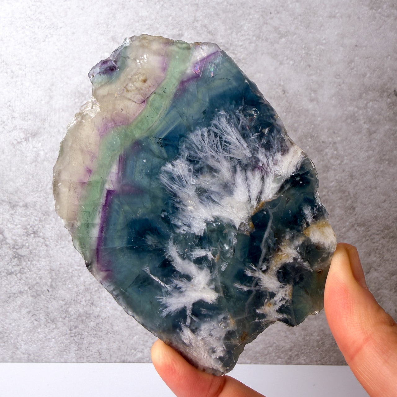 フェザーフローライト スラブ ＊ Angel Feather Fluorite ＊ 天然石