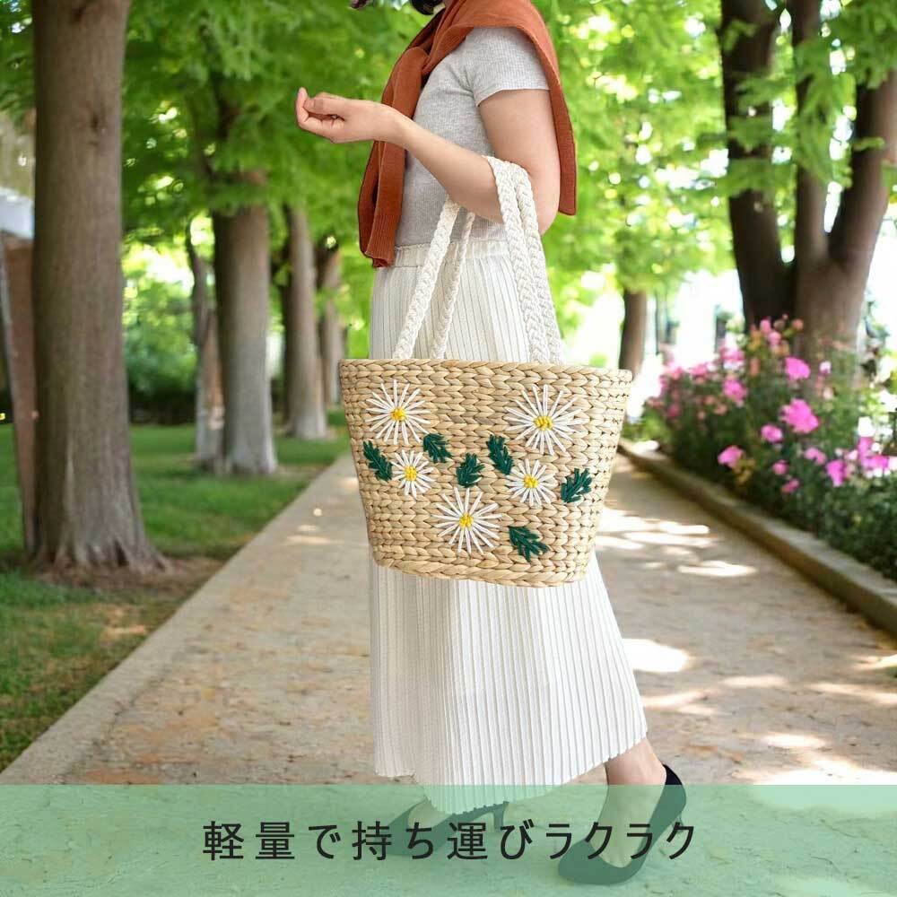 SOLEIAD 花柄刺繍 バスケットバッグ SOLEIAD 花柄刺繍 バスケットバッグ 【公式通販】