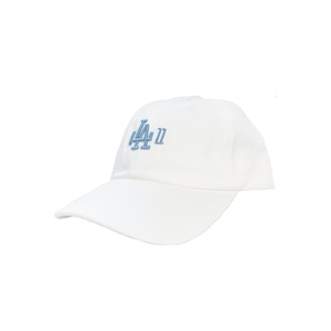 b"LA"zz 3D Low Profile Cotton dad Cap [WHITE x BLUEGRAY]