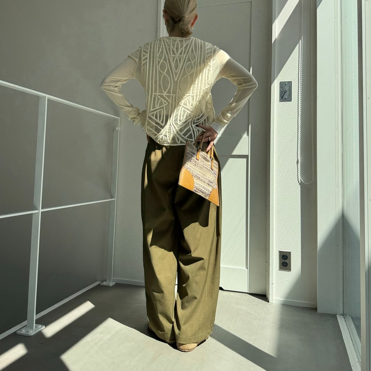 紐付ダブルベルトループタックPT/カーキブラウン