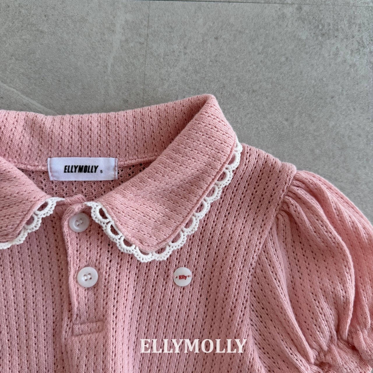 [ELLYMOLLY] Atelier Puff Collar Tee / [엘리몰리] 아틀리에퍼프카라티