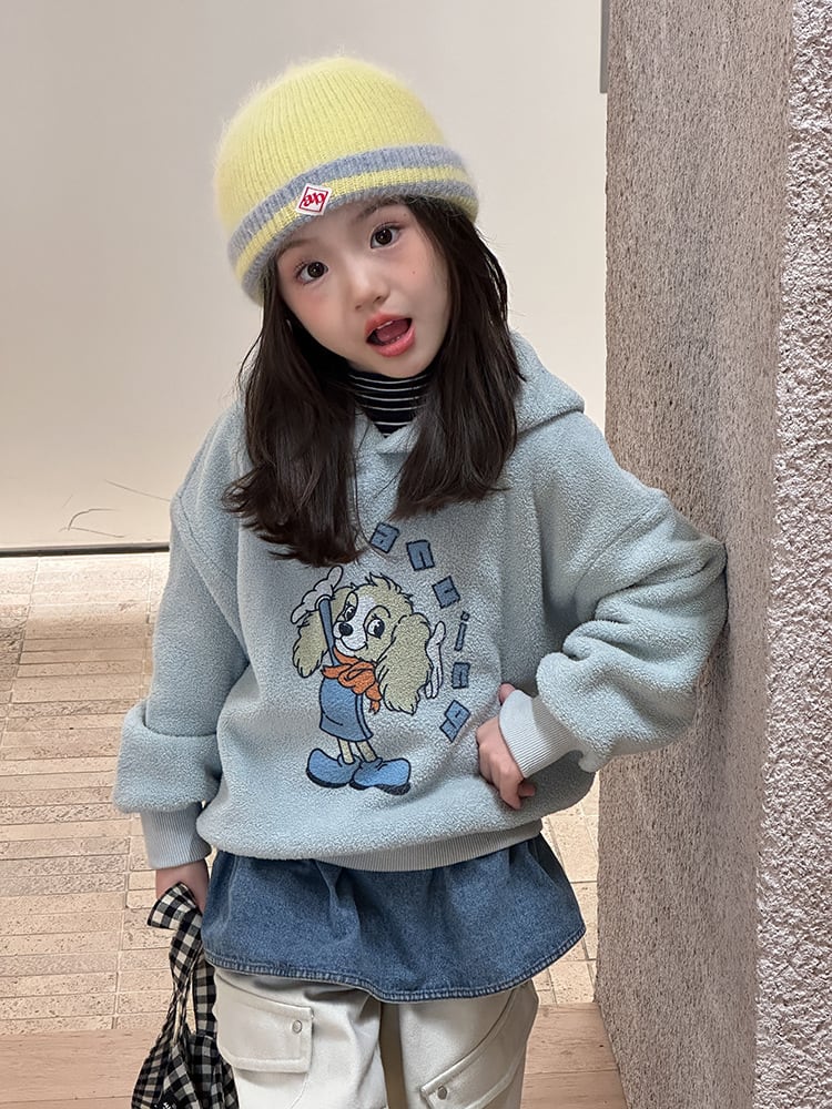 もこもこイラストパーカー