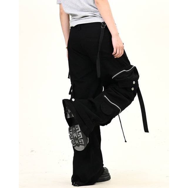 zipper design cargo denim　ジッパーデザインカーゴデニム　J0846