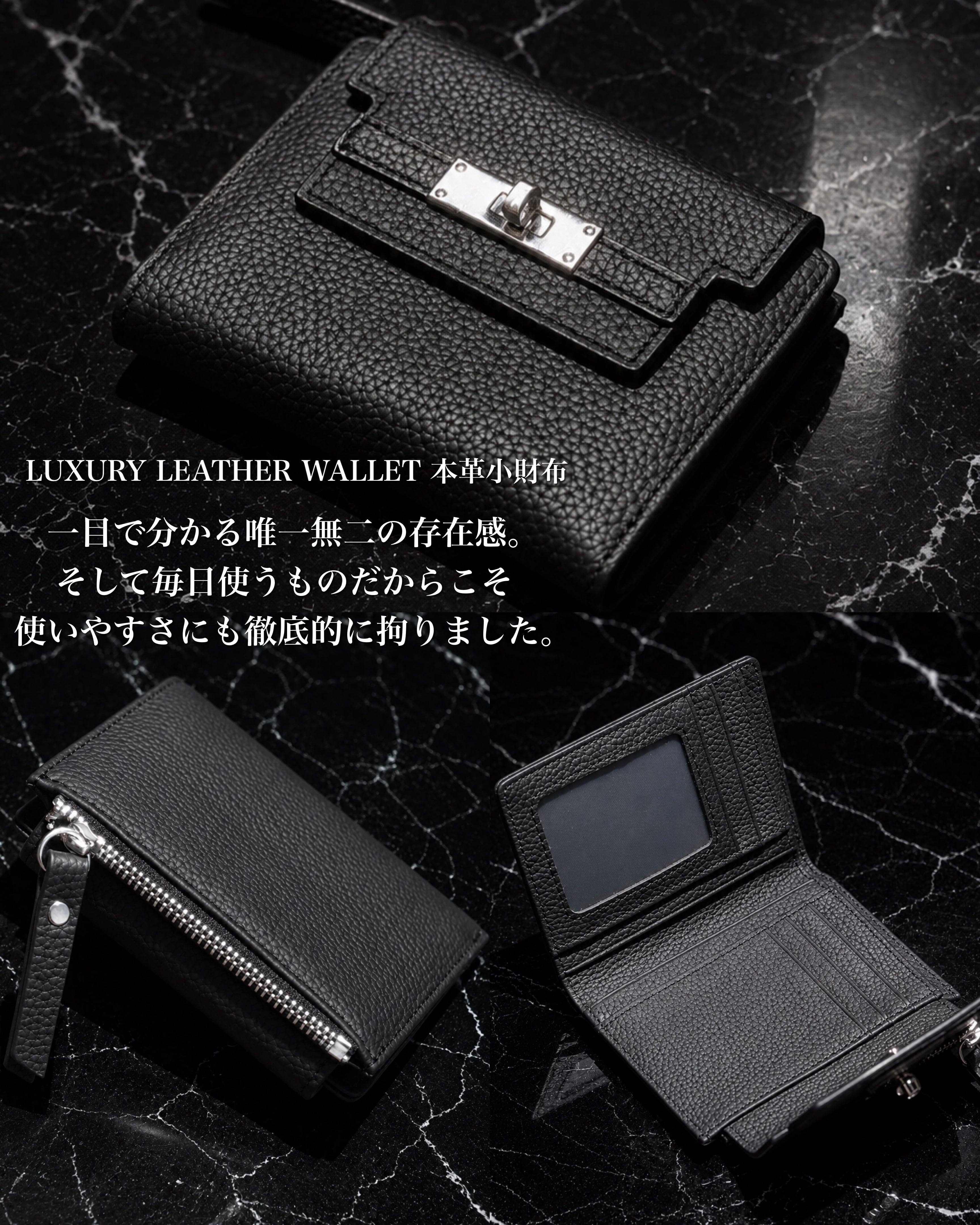24時間限定》追加予約枠 LUXURY LEATHER WALLET 本革小財布 オレンジ