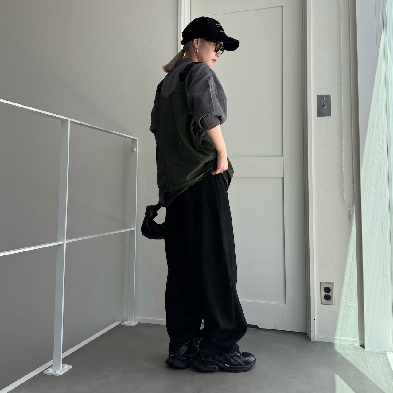 2wayフィッシングベストbag/カーキ