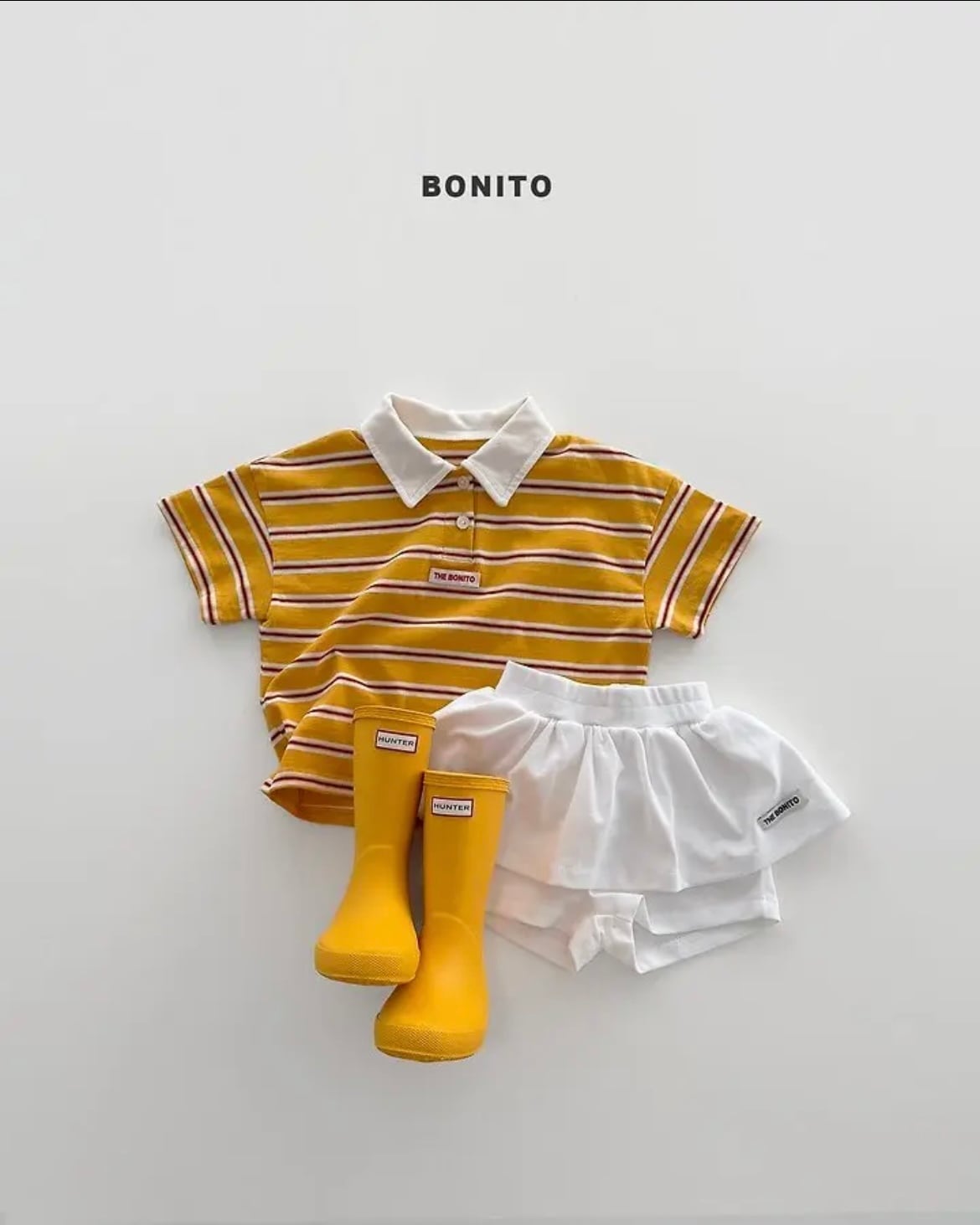 ストライプコッラーレT/BONITO