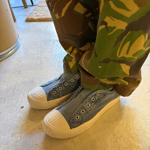 TOPANGA Foot Wear   Vintage Canvas Sneakers Washed Blue ヴィンテージキャンバススニーカー　スニーカー　スリッポン　紐なし