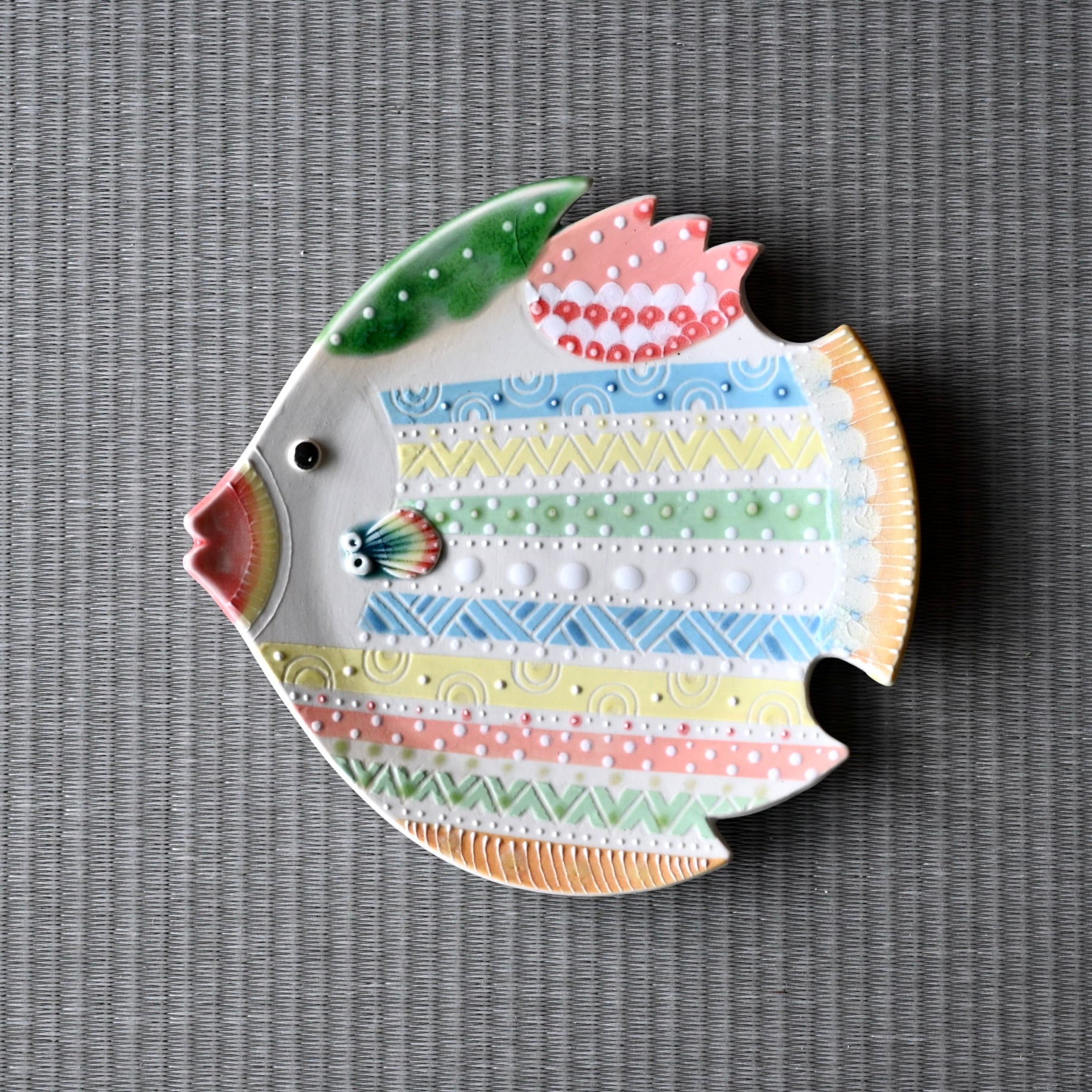 みかガマ 黒風船八角皿 2枚セット みかガマ 黒風船八角皿 2