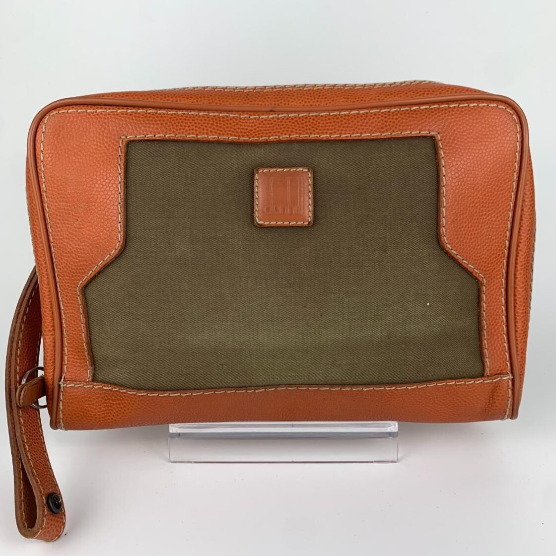 Dunhill ダンヒル セカンドバッグ バッグインバッグ オレンジ グリーン 