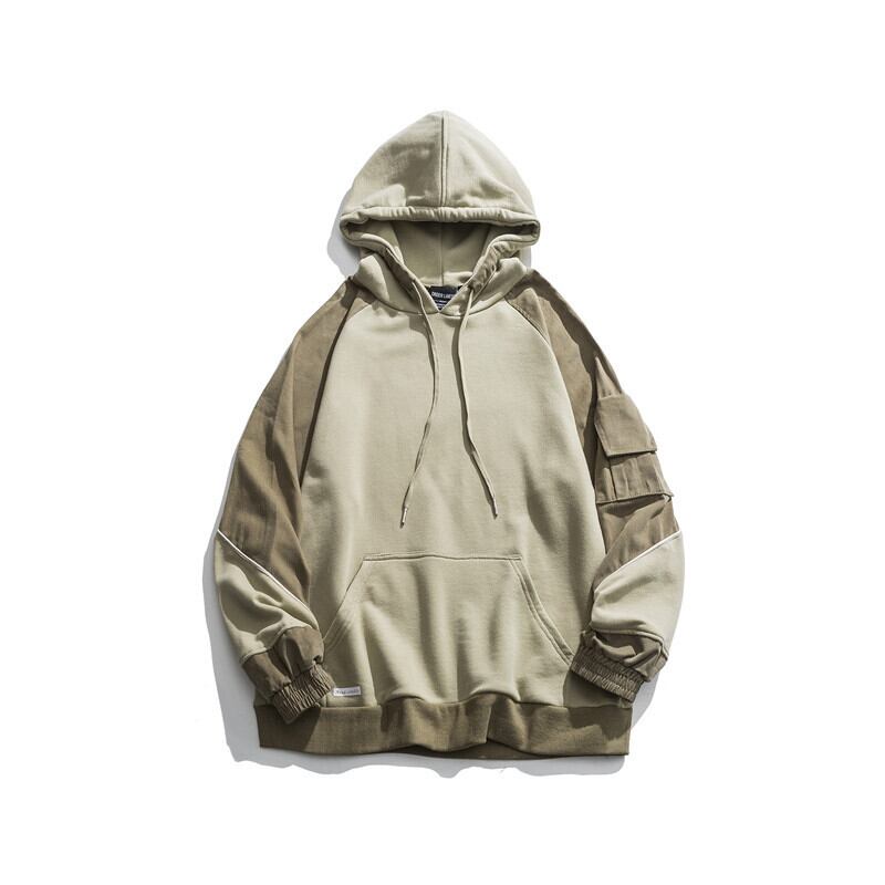 Road Vintage Spring Hooded Sweater Trend Jacket ese Contrasting Color Couple Loose WildHoodie-アリババ スプリング 春物 ビンテージ hip6-161180779821575