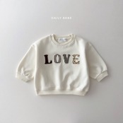 【取寄】Dailybebe ラブパッチトレーナー｜秋服｜韓国子供服｜26/AT