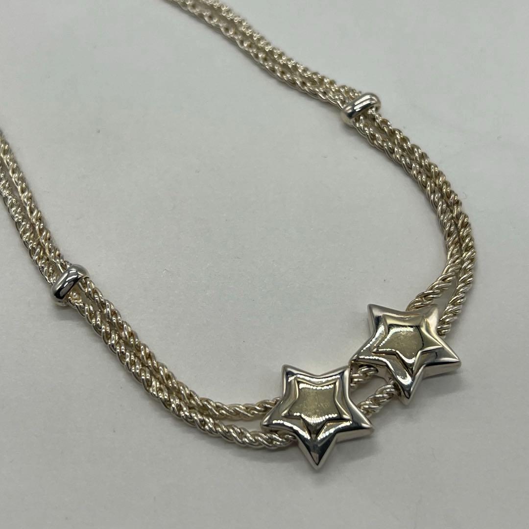 ティファニー TIFFANY ダブルロープ ダブルスター ネックレス コンビ