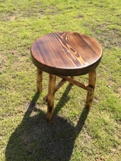 檜 丸太 椅子 スツール 高さ約40㎝