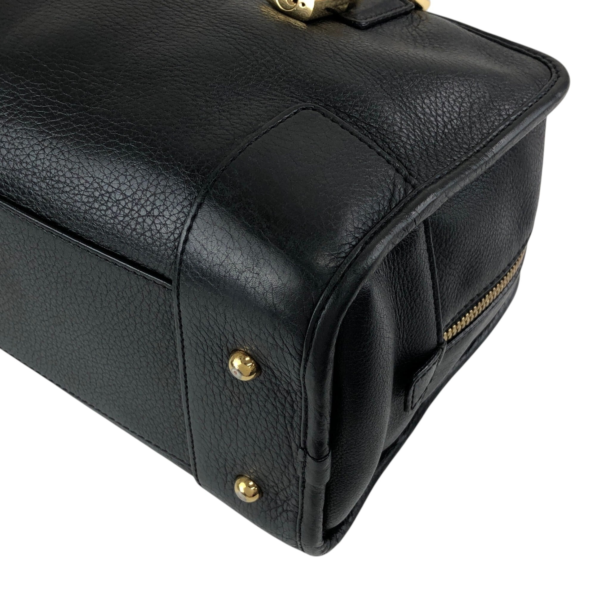 LOEWE ロエベ アマソナ28 ハンドバッグ ブラック アナグラム レザー