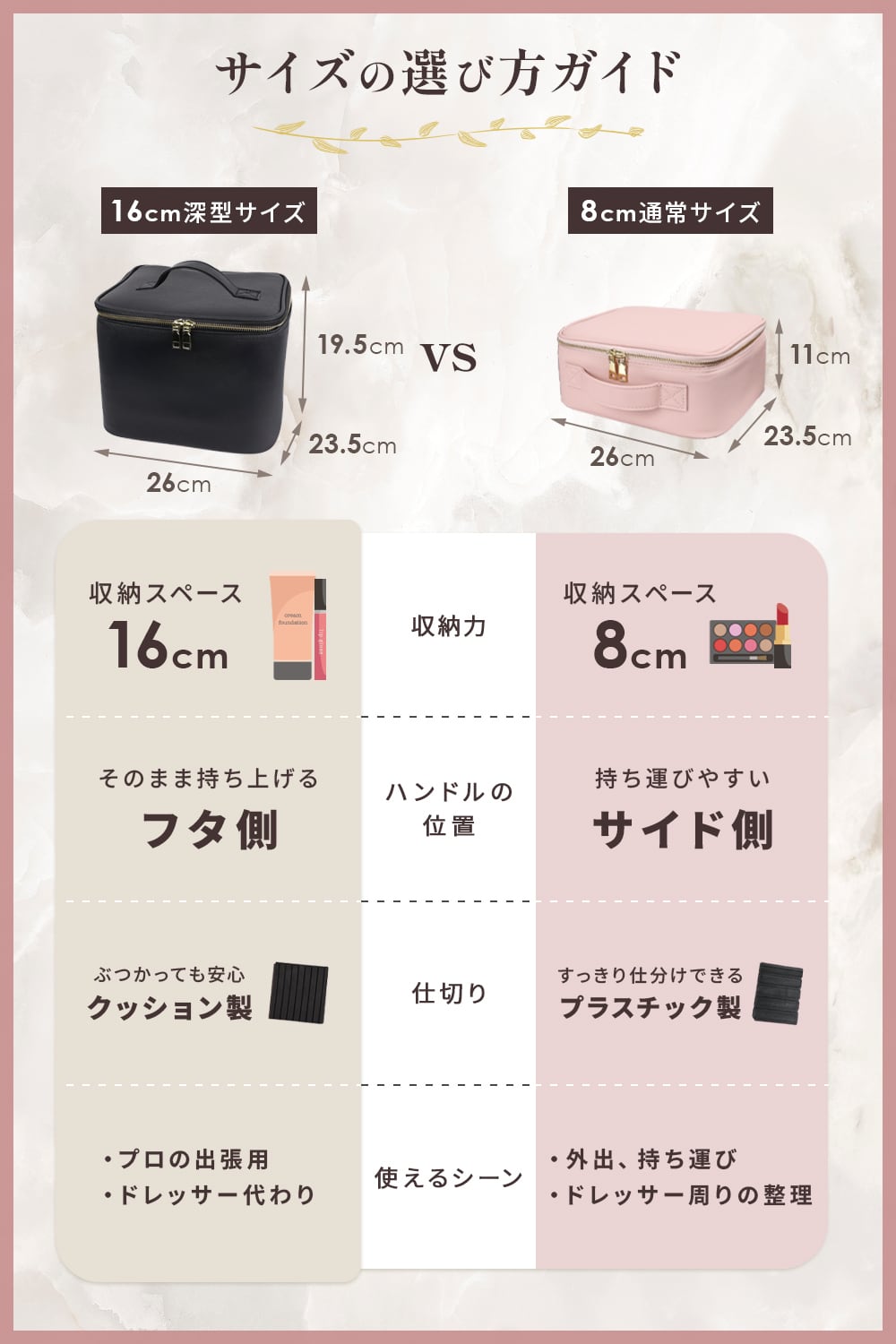 メイクボックス 深型 16cmタイプ | MRG JAPAN Direct