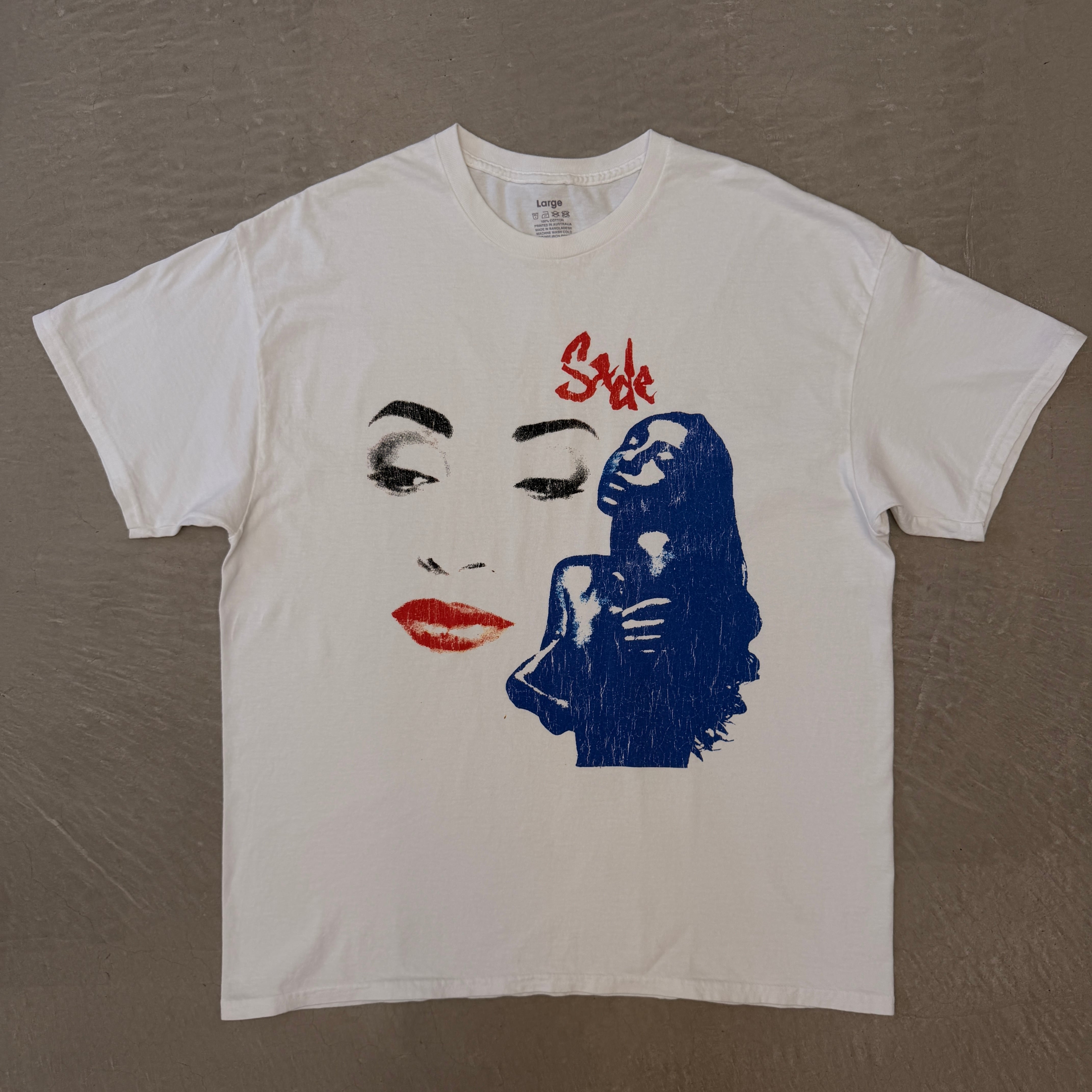 SADE Love Delaxe TOUR Vintage Cotton T-shirt White L | ASSET
