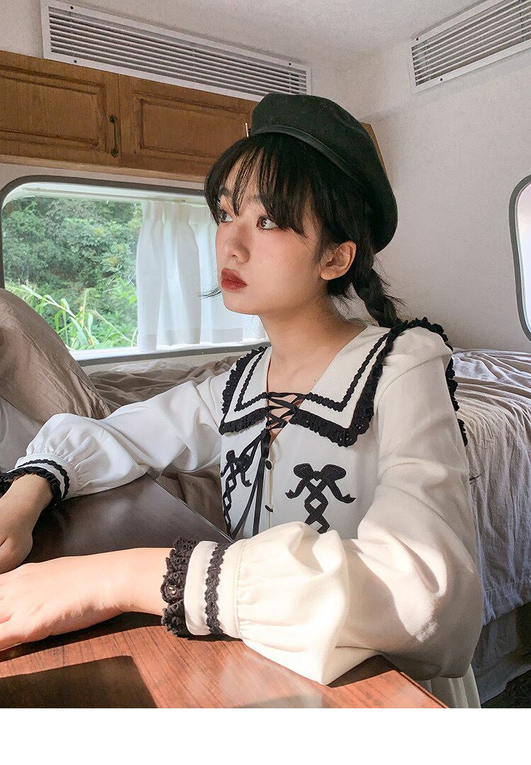 ワンピース 黒 白 ワンピース 制服 スクール チェック