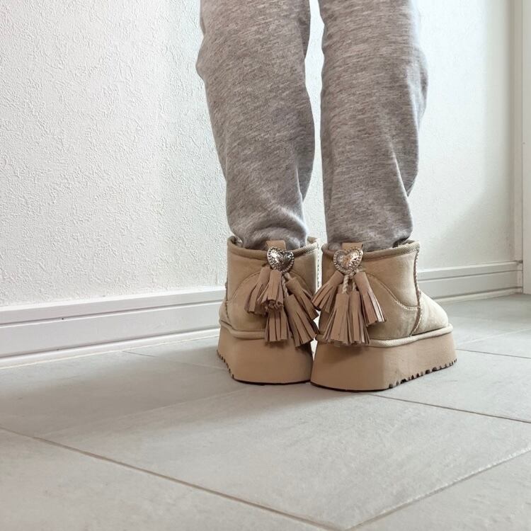 Jelly Boots Flatform Beige | goldenjelly